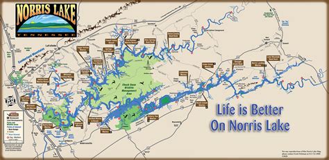 Printable Norris Lake Map