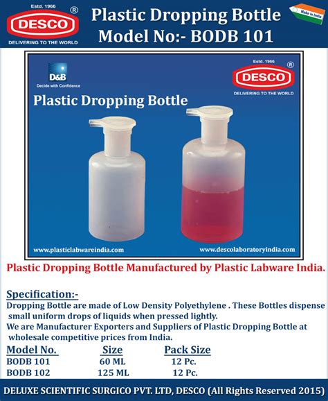Plastic Dropping Bottles - Manufacturers, Suppliers & Exporters India