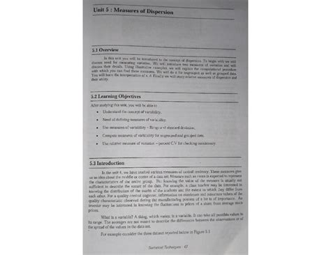 Measures of dispersion - Bachelors of Computer Applications - Studocu