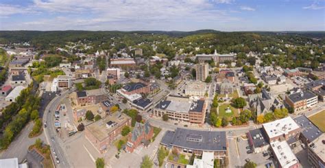 Fitchburg District Court Aerial View, Fitchburg, Massachusetts, USA ...