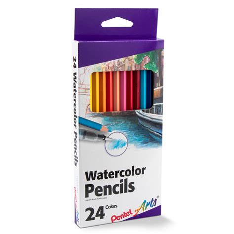 Pentel Arts Watercolor Pencils 24 Assorted (CB9-24) - Starbox