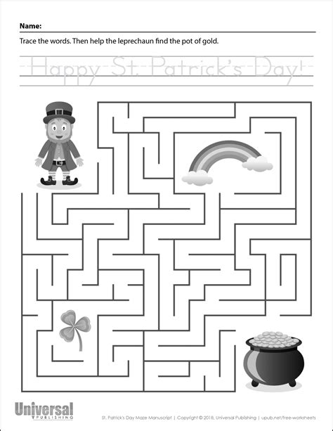Free free printable st patrick day worksheet, Download Free free ...