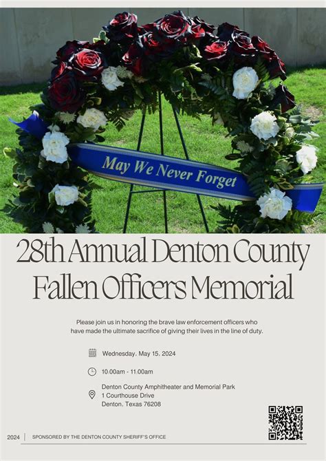 28th Annual Denton County Fallen Officers Memorial, 1 Courthouse Dr ...