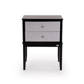 Buy Agatha Dark Oak Solid Wood Fabric Bedside Table Online Durian