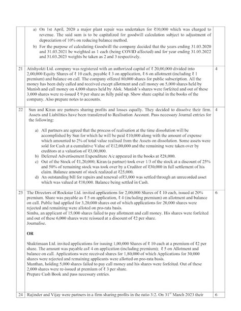 CBSE Class 12 Accountancy Sample Paper 2024: Solve this CBSE paper to ...