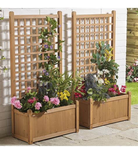 Image for Wooden Trellis Planter Offer from studio | Planter trellis ...