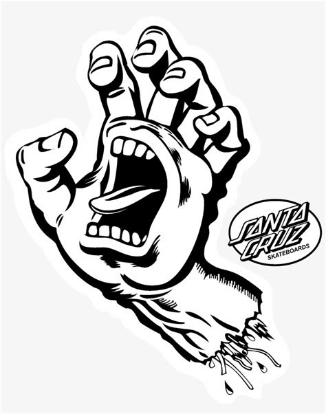 Santa Cruz Skateboards Logo Black And White - Santa Cruz Skate Logo ...