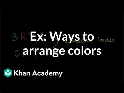 Example: Ways to arrange colors - Mathematics Video Lecture ...