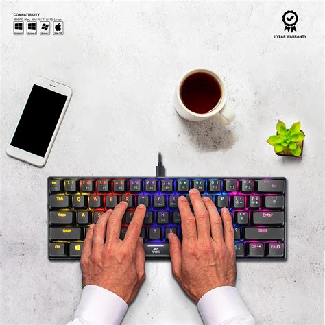 Ant Esports MK1200 Mini Mechanical Gaming Keyboard Red Switches ...