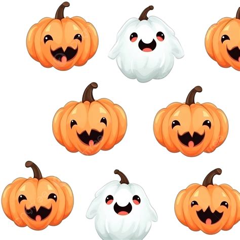 Spooky White Vampire Pumpkin, Happy Halloween Seamless Pattern ...