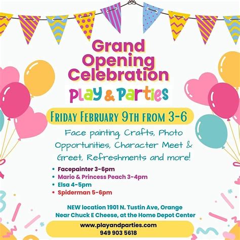 Grand Opening Celebration of Play & Parties, Play & Parties, Orange, 9 ...