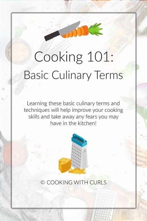Basic Cooking Terms 的图像结果