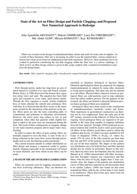 Particle Filter Clogging 的图像结果