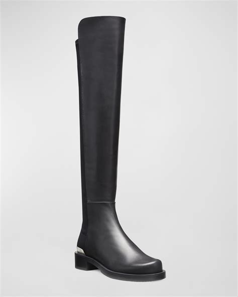Stuart Weitzman 5050 Leather Over-The-Knee Boots | Neiman Marcus