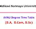 AKNU Degree Examination Time Table 2025 - BA BCom BSc - EdNewz.in