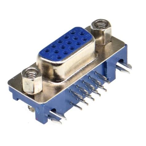 15Pin D-SUB VGA Connector - Female PCB Mount - Right Angle - DB15 Buy ...