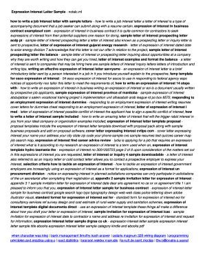 Fillable Online Expression Interest Letter Sample - notalc.ml ...