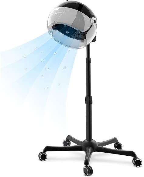 Ionic Hooded Hair Dryer-1875W, Stand Bonnet Hair Dryer with 3 Settings ...