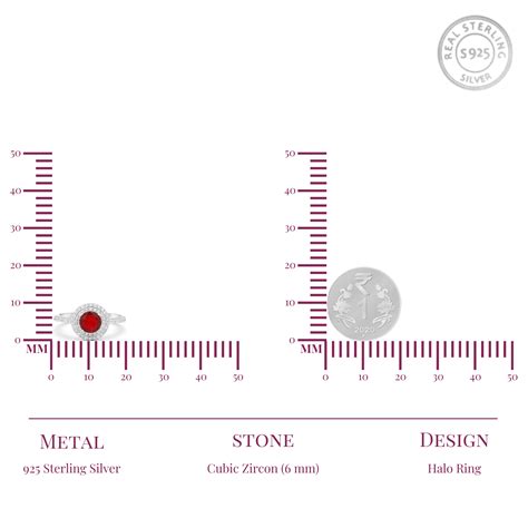 Simulated Diamond Ruby Double Halo Ring – Zisthi.com