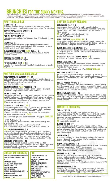 Blackie's Menu - Smithfield, Rhode Island | Sirved