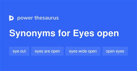 EYES OPEN Synonyms: 52 Similar Phrases