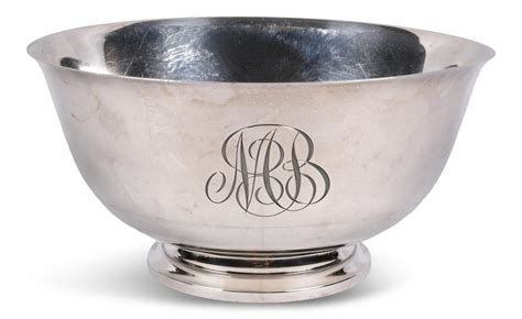 Lot - RICHARD DIMES COMPANY REVERE SILVER BOWL, RETAILED BY HODGSON ...
