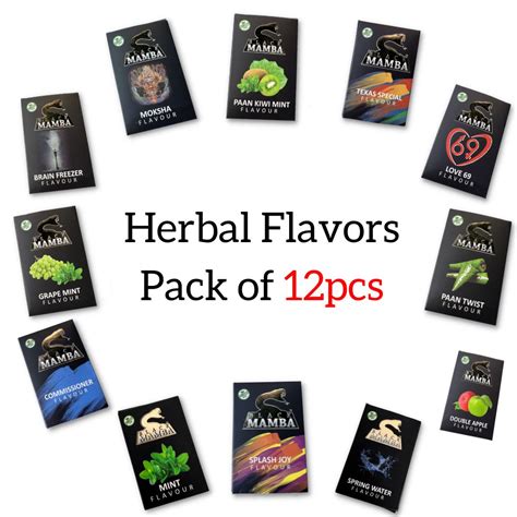 Buy Black Mamba Herbal Flavors (Pack of 12) - Full Combo Set – shopdop.in