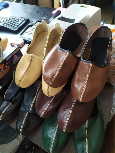 Genuine Leather Home Slippers, Men's Babouche Slippers, Traditional ...