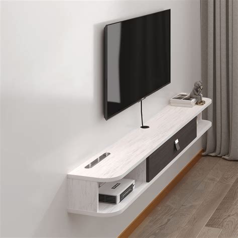 Pmnianhua Floating TV Console, 70'' Wall-Mounted Media Console TV ...