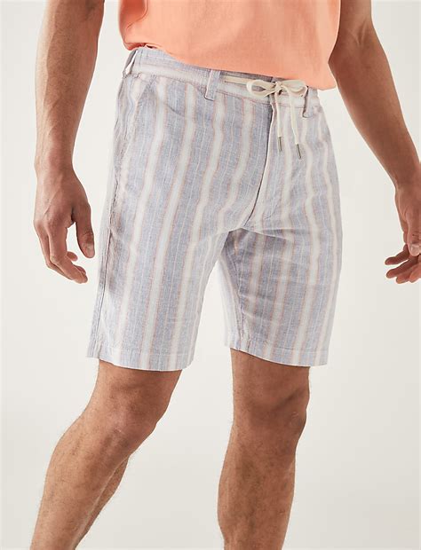 Buy Linen Rich Half-Elasticated Waist Shorts at Marks & Spencer