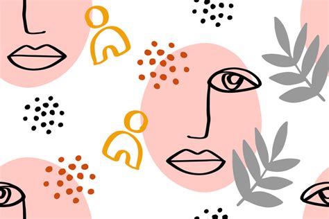 Abstract Human Face Lines Wallpaper – Myindianthings