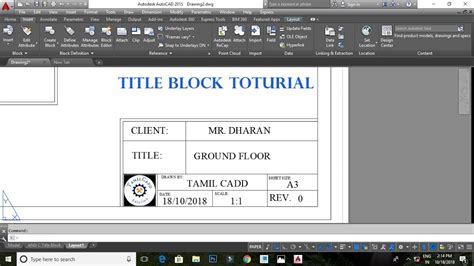 Image result for AutoCAD Title Block