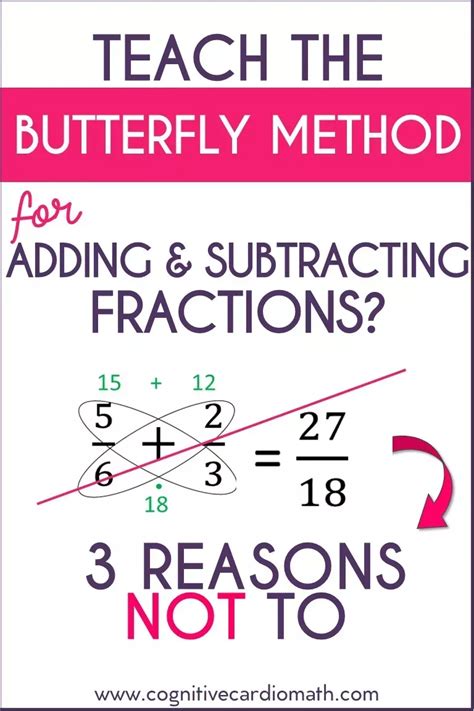 Image result for Butterfly Method Adding Fractions