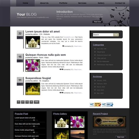 Image result for CSS/HTML Blog Essay Template