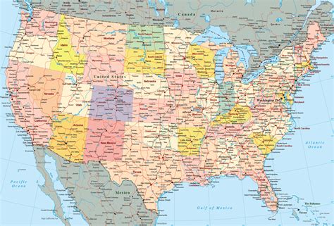 US Map - America is a continent, not a country