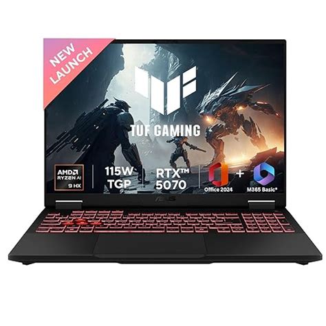 ASUS TUF A16,AMD Ryzen 9 8940HX, Gaming Laptop(RTX 5070-8GB/115W TGP ...
