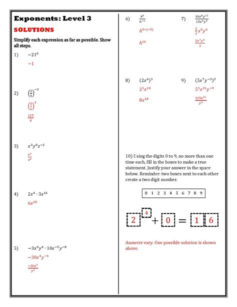 Image result for Exponents Complex Procedures Grade 8