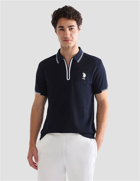 Solid Slim Fit Active Polo Shirt