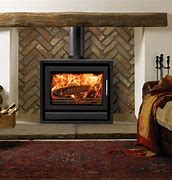 Image result for Freestanding Wood Fireplace