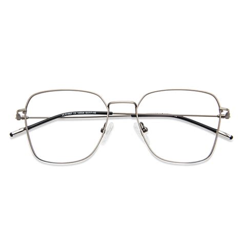 Buy Matte Gunmetal Black Full Rim Geometric Vincent Chase SLEEK STEEL ...