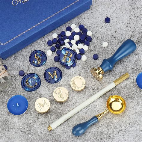 Snapklik.com : SWANGSA Initial Alphabet G Wax Seal Stamp Kit, Vintage ...