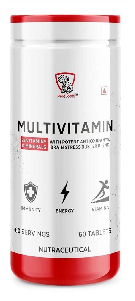 DAILY DOSE NUTRITION Multivitamin Supplement with 23 Vitamin & Minerals ...