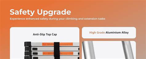 EQUAL 6.5 FT. Aluminium Folding Telescopic Step Ladder/Extension Ladder ...