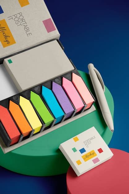 Small portable sticky notes mockup | Premium PSD