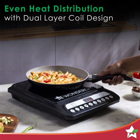 Wonderchef Renewed Power 1400W Induction Cooktop 11 Pre-Sets