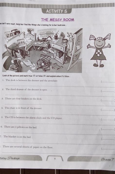 A. Look at the picture and mark true (T) or false (F) and explain when ...