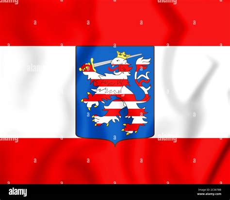 3D Flag of Grand Duchy of Hesse and by Rhine. 3D Illustration Stock Photo - Alamy