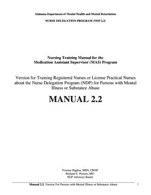 Alabama Department Of Mental Health And Mental Retardation NURSE ...