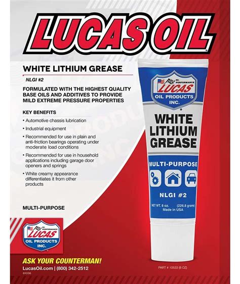 Lucas White Lithium Grease 8oz – Works Engineering Official Online Store