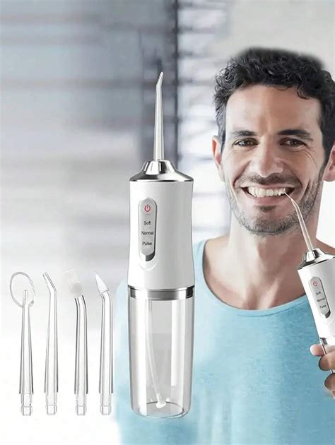 Rechargeable Electric Teeth Irrigator 4 Heads - Portable Oral Dental ...